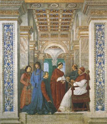 Melozzo da Forli Sixtus IV,his Nephews and his Librarian Palatina (mk08) Spain oil painting art